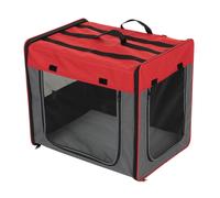 Trasportino First Class Basic rosso / grigio per cani - M: L 61 x P 46 x H 53,5 cm