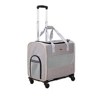 Trasportino Gatto Passeggino per Cani Piccoli, Trasportino Viaggio di Trasporto Animali Zaino Gatto Box da Domestici Multifunzione Carrozzina Portatile Carrello per Cani (Color : Khaki)