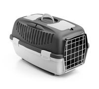 Trasportino per cani gatti Gulliver porta in metallo viaggio varie misure grigio