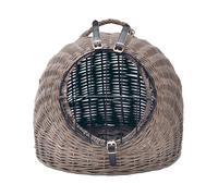 Trasportino in vimini XL Aumüller, grigio vintage per gatto - L 58 x P 37 x H 45 cm