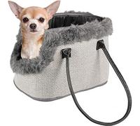 Trasportino per cani - gatti - Esmee - Borsa in tessuto resistente con fondo removibile, cerniere robuste, tracolla regolabile e gancio di sicurezza