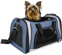 Trasportino per cani - gatti - Martha - Borsa in poliestere con fondo rinforzato, tasche e cinghia regolabile