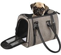 Trasportino per cani - gatti - Tatjana - Borsa in tessuto con ventilazione, fondo removibile e manici pratici