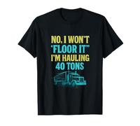 Trasporto 40 Tons Retro Big Rig Neon Trucker Graphic Maglietta