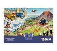 Trasporto a Scopa della Scuola di Magia Puzzle in Legno Impermeabile Puzzles Da 1000 Pezzi Per Adulti Colorati Giochi Di Puzzle Impegnativi