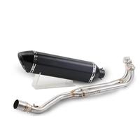 Trattamento Gas Scarico S&istema Completo di Scarico per Motocicletta, Tubo Anteriore Slip On per TMAX530 TMAX 500 T MAX530 TMAX 530 2008-2018(Style 1)