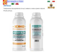 Trattamento IMPERMEABILIZZANTE Protettivo WATER BLOK 1L x Terrazzi Muri Mattoni