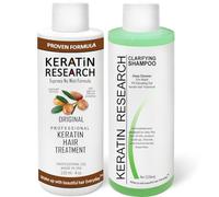 Trattamento per raddrizzare e lisciare i capelli, trattamento alla cheratina brasiliana complessa, risultati professionali, (CS 120 ml + KT 120 ml).