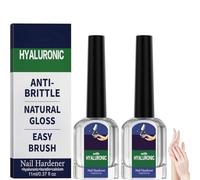 Trattamento per unghie all'acido ialuronico con vitamina E e olio di jojoba, trattamento idratante intenso per unghie idratate, unghie forti - riduce la fragilità delle unghie (2PCS)