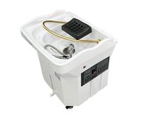 Trattamento portatile per il cuoio capelluto e lavello con lavaggio con circolazione d'acqua per saloni di parrucchiere e saloni di bellezza adatti ai trattamenti a vapore