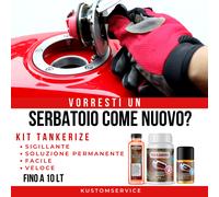 Trattamento Serbatoio power moto per Vespa Special 50 d'epoca rosso antiruggine