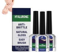 Trattamento unghie all'acido ialuronico, con vitamina E e olio di jojoba, trattamento riparatore idratante intenso per unghie idratate, promuove una crescita sana, per uomini e donne.,3pcs