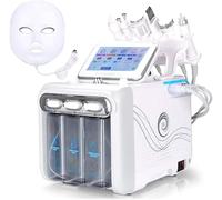 Trattamento viso 7 in 1 a base di idrogeno e ossigeno con maschera LED per una pulizia profonda.