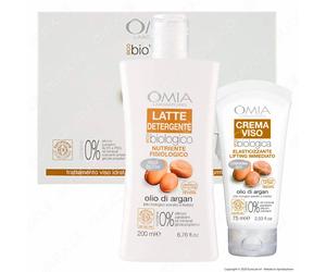 Trattamento Viso Omia Eco Bio 2 Cosmetici Crema e Latte Detergente a Scelta