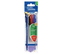 TRATTO - 042300 - Penna a sfera cancellabile Cancellik - punta 1,0mm - colori assortiti - Tratto - conf. 4 pezzi - 58503 - Conf. da 1 Pz. - 042300