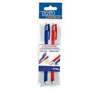 Tratto 043300 - Penna con inchiostro cancellabile e gomma, blu/rosso