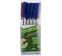 Tratto 1 penna a sfera con cappuccio incorporato, confezione con 24pz