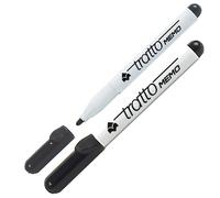 TRATTO - 854003 - Pennarello Tratto Memo - a secco - per lavagne cancellabili - punta conica - tratto 2,5 mm - nero - Tratto - 28213 - Conf. da 12 Pz. - 854003