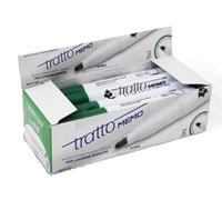 Tratto 854004 - Marcatore per lavagne, punta tonda, verde, confezione da 12