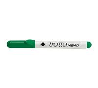 TRATTO - 852004 - Pennarello a secco Tratto Memo per lavagne cancellabili - punta a scalpello - tratto 6,5mm - verde - Tratto - 49956 - Conf. da 12 Pz. - 852004