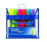 Evidenziatore Tratto Video - punta a scalpello - tratto da 1,0-5,0mm - astuccio 6 colori - Tratto
