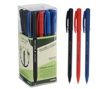 Tratto 1 Green - Penna a Sfera Ecologica, Multicolore, 24 Pezzi