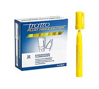 SCATOLA 12 EVIDENZIATORI HIGHLIGHTER GIALLO TRATTO FLUO