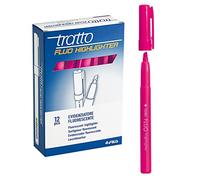 TRATTO - 733007 - Evidenziatore fluo Highlighter - punta a scalpello - rosa - Tratto - conf. 12 pezzi - 37114 - Conf. da 1 Pz. - 733007