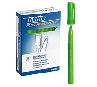 TRATTO - 733002 - Evidenziatore fluo Highlighter - punta a scalpello - verde - Tratto - conf. 12 pezzi - 37110 - Conf. da 1 Pz. - 733002