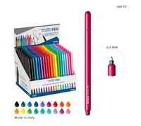 Tratto Pen 0,5 mm Penna - Pennarello Set da 18 Pezzi Colorati Punta Sintetica