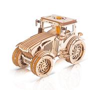 Trattore 3D Puzzle in Legno per Adulti, Modello di Ingranaggio Meccanico Kit, Autoassemblaggio Rompicapo Giocattol per Regali di Compleanno di Natale