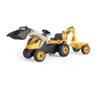 Trattore Smoby Builder Max con Benna Scavatrice e Rimorchio