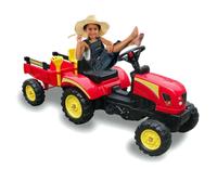 Trattore a Pedali con Carro Rimorchio Sganciabile Mezzo Agricolo Cavalcabile