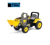 Trattore a Pedali con Ruspa Bambini 3-8 Anni Sedile Regolabile Clacson- Peg