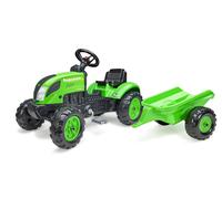 Trattore a pedali Country Farmer con rimorchio verde per bambini 2-5 anni
