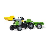 Rolly Toys 023134 Veicolo a Pedali Kid X con Ruspa e Rimorchio, 36 mesi -10 anni