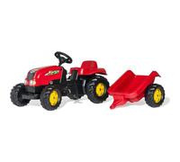 Trattore a Pedali Rolly Toys con Rimorchio RollyKid-X Rosso per Bambini da 2 a 5 Anni - Nouvo