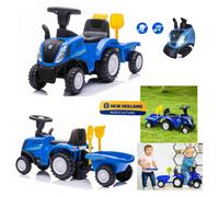 Trattore a Spinta Cavalcabile con Rimorchio Amovibile Luci Suoni Attrezzi Lavoro