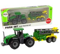 Trattore agricolo verde con irroratrice - giocattolo per bambini