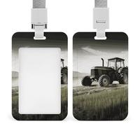 Trattore Agricoltura Tranquil Porta badge ID scorrevole Porta badge verticale Protezione badge per cordino Impermeabile Nome Tag Holder Name Card Sleeve per Medico Insegnante Infermiera