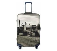 Trattore Agricoltura Tranquillo Viaggio Bagaglio Elastico Lavabile Valigia Copertura Protettiva Moda Elastico Bagaglio Antipolvere Manica Adatto 18-32 pollici, Nero, M
