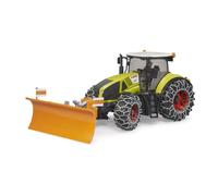 Trattore BRUDER Claas Axion 950 con Catene da Neve e Vomere da Neve