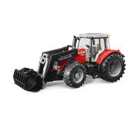 Bruder BRD03047 Trattore Massey Ferguson 7600 con benna
