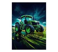 Trattore Campo Cielo Puzzle, 1000 Pezzi Gioco Interno Adulto | 70x50cm Cartone, Esercizio Mentale, Finitura Superficie Liscia, Amanti D'arte, Miglioramento Della Concentrazione