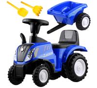 Trattore cavalcabile per bambini con rimorchio New Holland