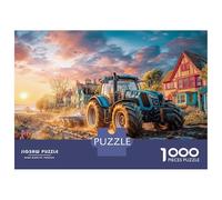 Trattore coltiva Puzzles 1000 Pezzi In Tramonto rurale Colori Brillanti, Un Gioco Di Puzzle Per Pace Interiore, Ideale Per Attività in Famiglia, Regalo Di Compleanno Originale 52x38cm/1000