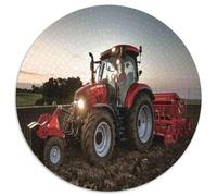 Trattore da Campagna Puzzle 1000 Pezzi Rotondo Carta Puzzle per Adulti Macchine Agricole Relax Concentramento Decorazione Casa Regalo