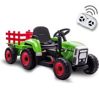 Teorema Giocattoli Teorema 66692 - Trattore Elettrico 12v Cavalcabile Per Bambini, Con Luci, Suoni, Rimorchio, Lettore Mp3, Ingresso Aux, Usb e Radiocomando