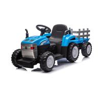 Trattore Elettrico per Bambini 12V con Rimorchio Blu
