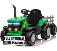 Trattore Elettrico per Bambini 12V con Rimorchio - Maxi Trattore Cavalcabile con